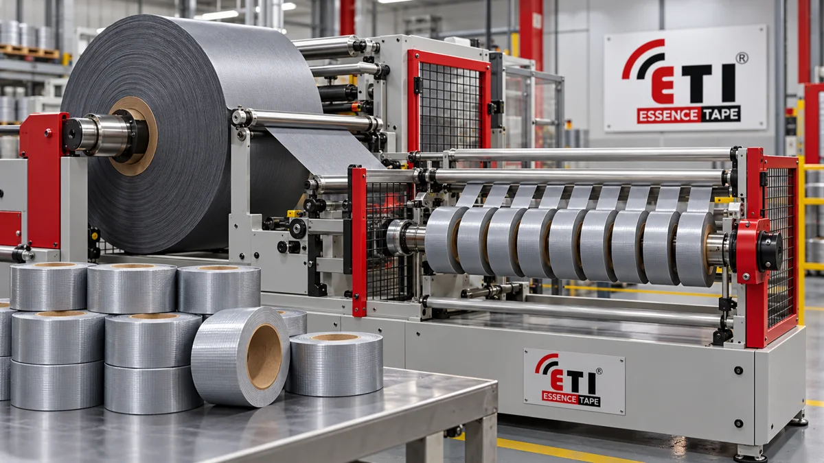 Duct tape manufacturing manufacturing concept